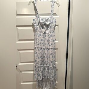 Alter’s state midi dress. NWOT white and blue, size L